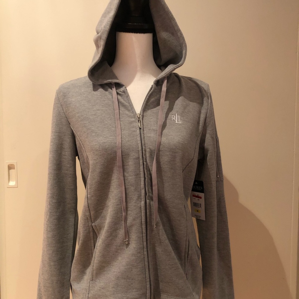 Ralph Lauren 2-piece sweat suit. NWT. Light gray.